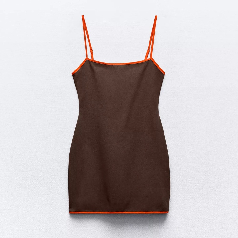 Zara Piped Stretchy Mini Dress M